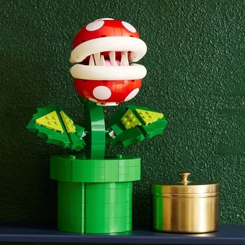 Anime Super Mario Piranha Plant Block Building Bricks Compatible With Game Model Educational Toys For Children Gifts