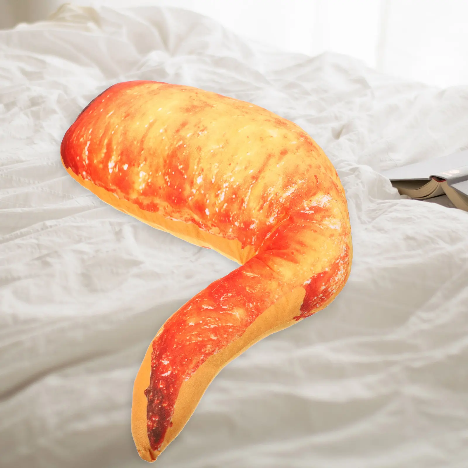 

Chicken Wing Throw Pillow Cute Food Shape Cartoon Stuffed Cushion for Kids Room Living Room Decoration Gift Food