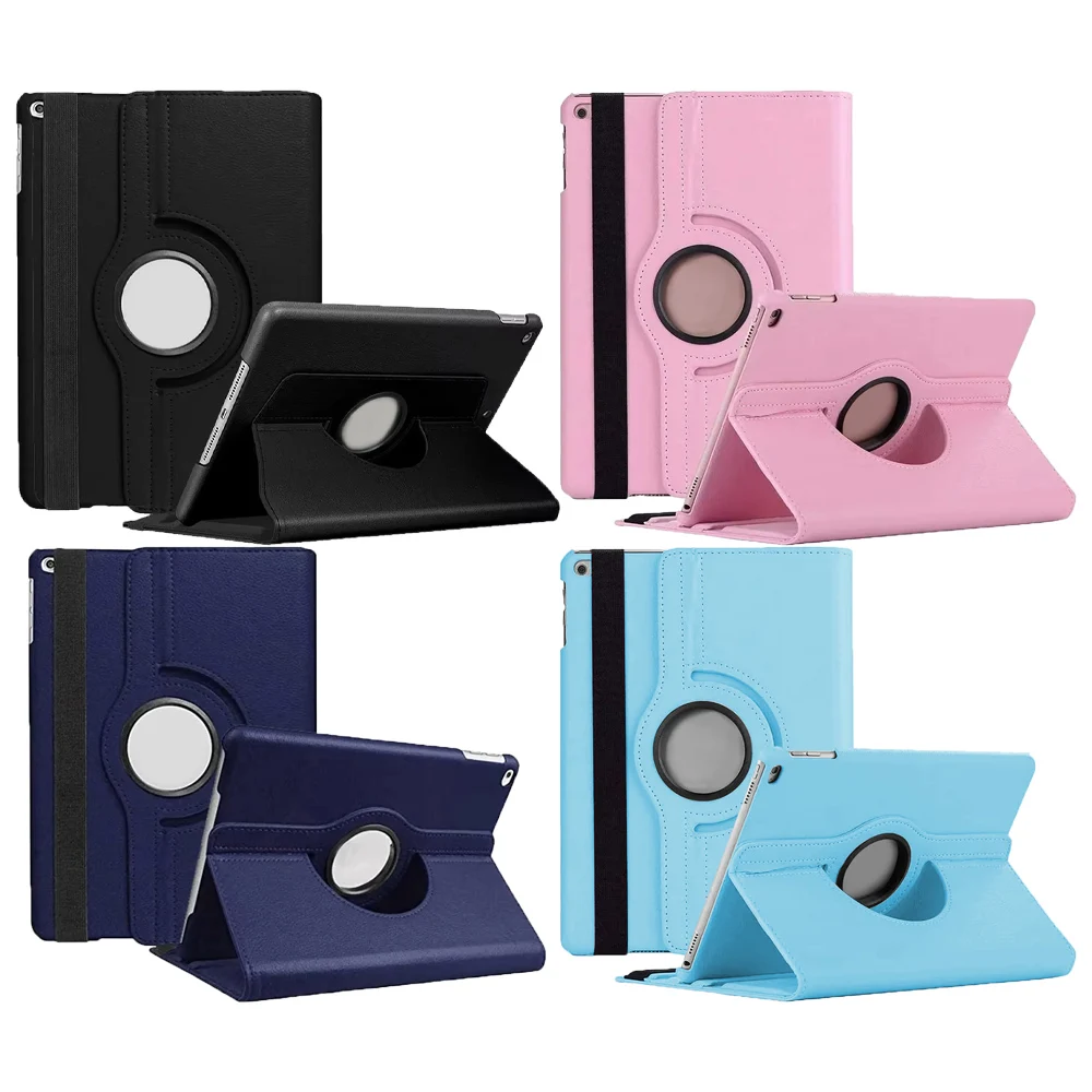 360 Rotating Stand Lychee Pattern Leather Case For iPad 11th Pro 11 12.9 Air 13 Air 2 Mini 6 4th 5th 6th 7th 8th 9th 10th Cover