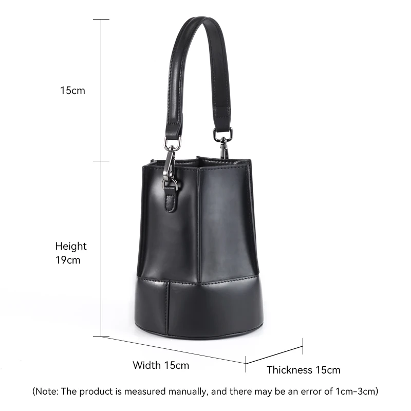 Fashion 2023 Brand Bucket Shoulder Bags For Women Luxury Crossbody Female Classic Black Solid Handbags Small Hand Bag