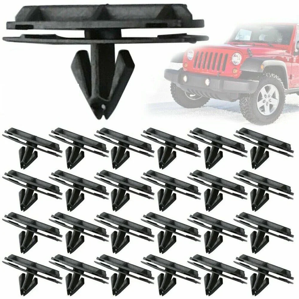 100/200pcs Jeep Wrangler Fender Flare Rocker Moulding Clips Replace Door Sill Plate Buckle 68039280-AA