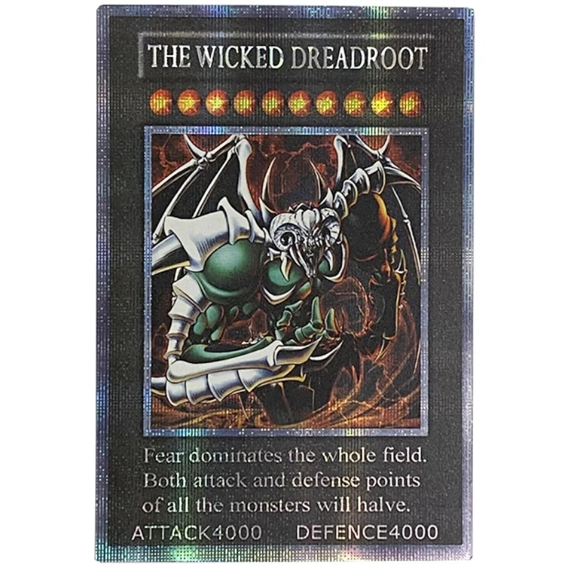 1Pcs/Set Yu Gi Oh Cards The Wicked Avatar The Wicked Dreadroot Eraser Anime Game Characters DIY Print Collection Flash Card Gift