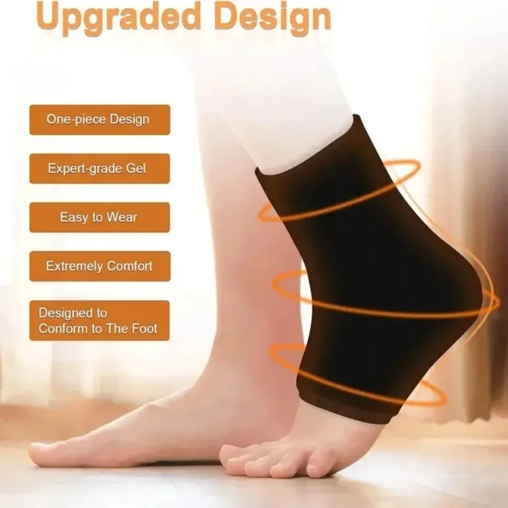 Durable Hot Cold Ankle Foot Ice Pack Wrap Achilles Support Swelling Relief Ankle Support Brace Adjustable Strap Hot Cold Pack