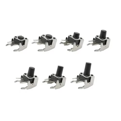 20Pcs 6x6 Tactile Tact Push Button PCB Momentary Self-reset Switch 4Pin Right Angle With stent 6*6*4.3/5/6/7/8/9/10/11/12/13mm