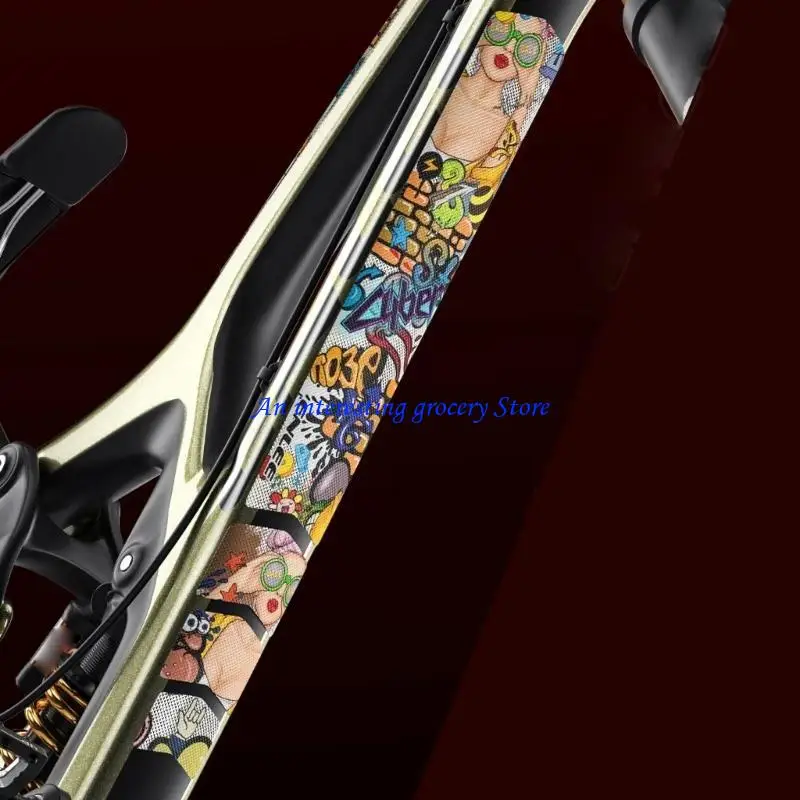 652D دراجات الإطار الحرس الذاتي لاصق إطار دراجة هوائية غطاء سلسلة حامي للخدش