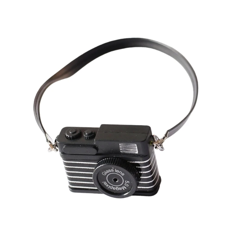 Miniaturowy model aparatu DSLR Dekoracyjne rekwizyty do akcesoriów do ekspozycji domku dla lalek 15UB