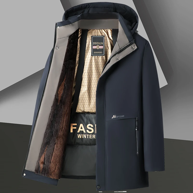 

Men's Winter Warm Cotton Jacket Men's Casual Business Trendy Outdoor Sports Thickened Cotton Jacket Top Casual Warm Parkas
