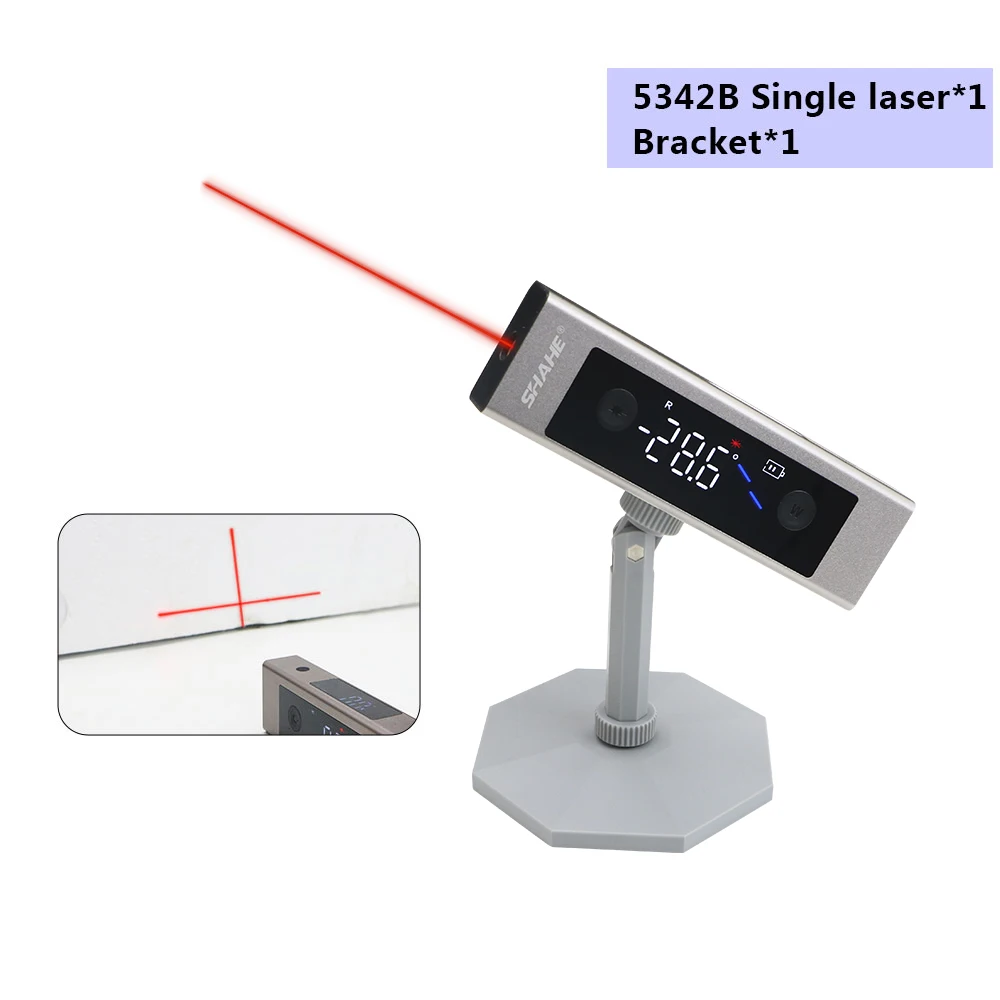 SHAHE Winkelmesser, digitaler Neigungsmesser, Winkelmess-Laserlineal mit bidirektionaler Rotlichtmarkierung, Winkelmesser mit zwei Bildschirmen – Detail 12