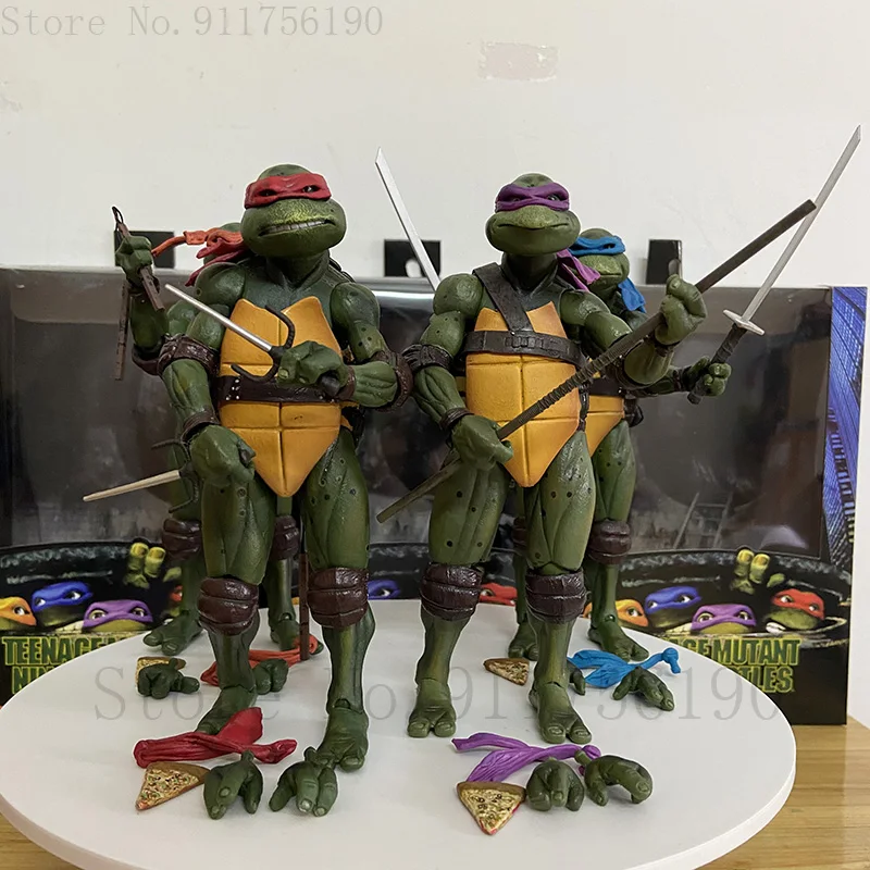 Film NECA Mutant Ninja Turtles Actionfigur Raphael Donatello Michelangelo Leonardo Shredder Krang Figuren Spielzeug – Detail 6