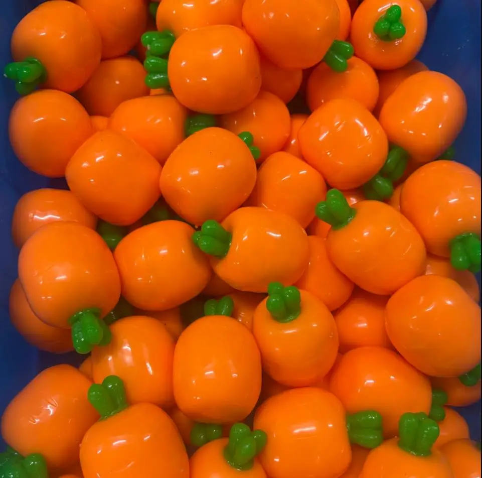 Carrot Crunchy Squishy Crispy Sound Squeeze Toy Round Blocks Filled Stress Relief Fidget Toy ASMR Sensory Decompression Toy Gift