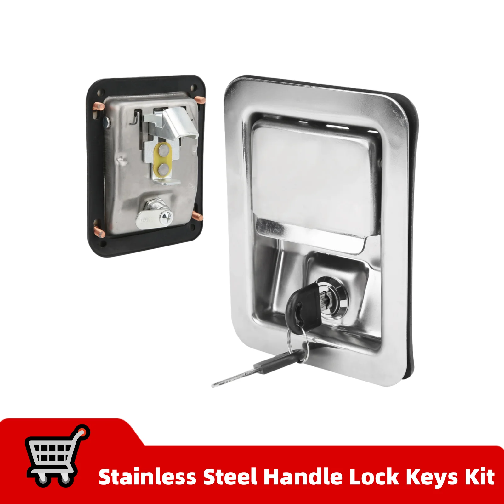 Paddle Latch 304 Stainless Steel Handle Lock Keys Kit for Unit Construction Machinery