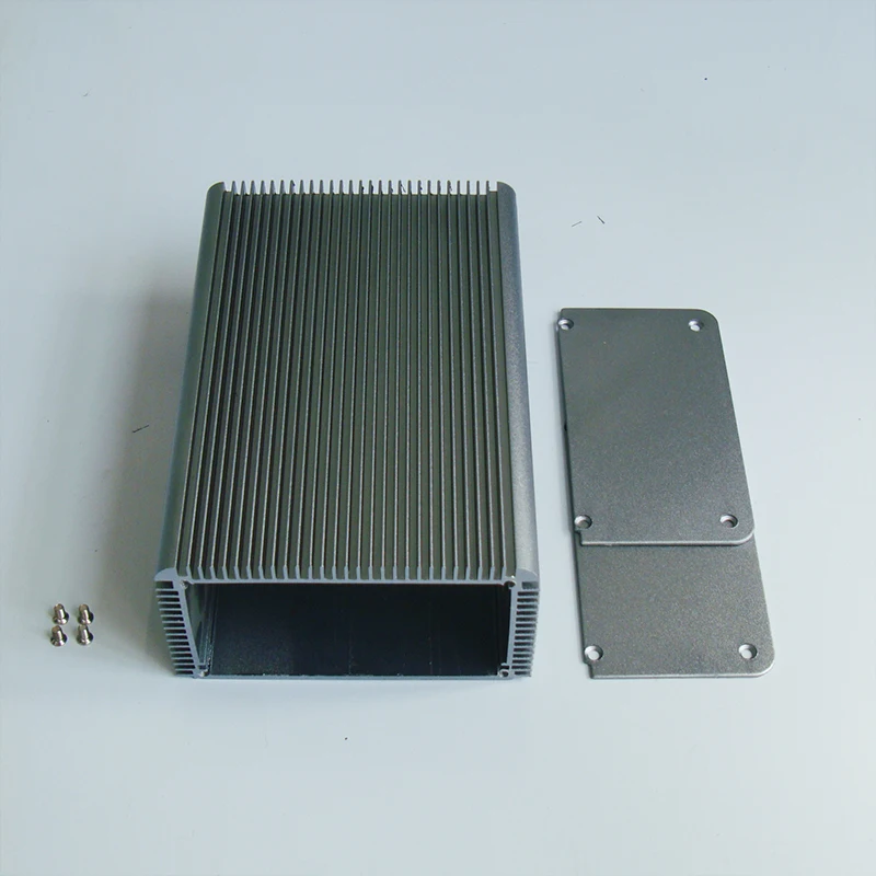 1pc Gray Aluminium Enclosure Case  Mini Electronic Project Box 100*55*150mm DIY Alu. Housing Heat Dissipation Shell PCB Housing