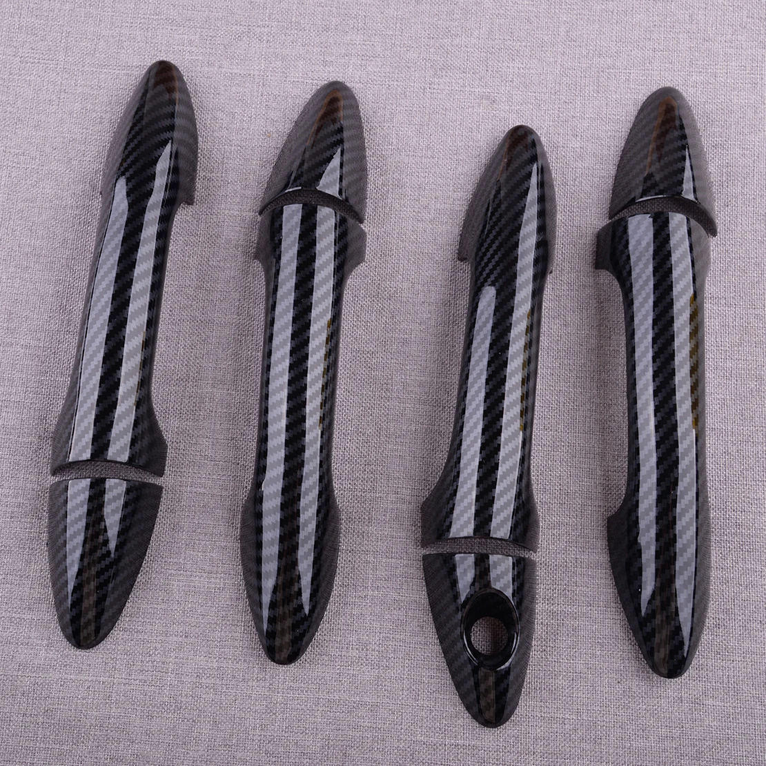 

Carbon Fiber Style Exterior Door Handle Covers Trim Set Fit For Hyundai Accent 2012-2016 LHD