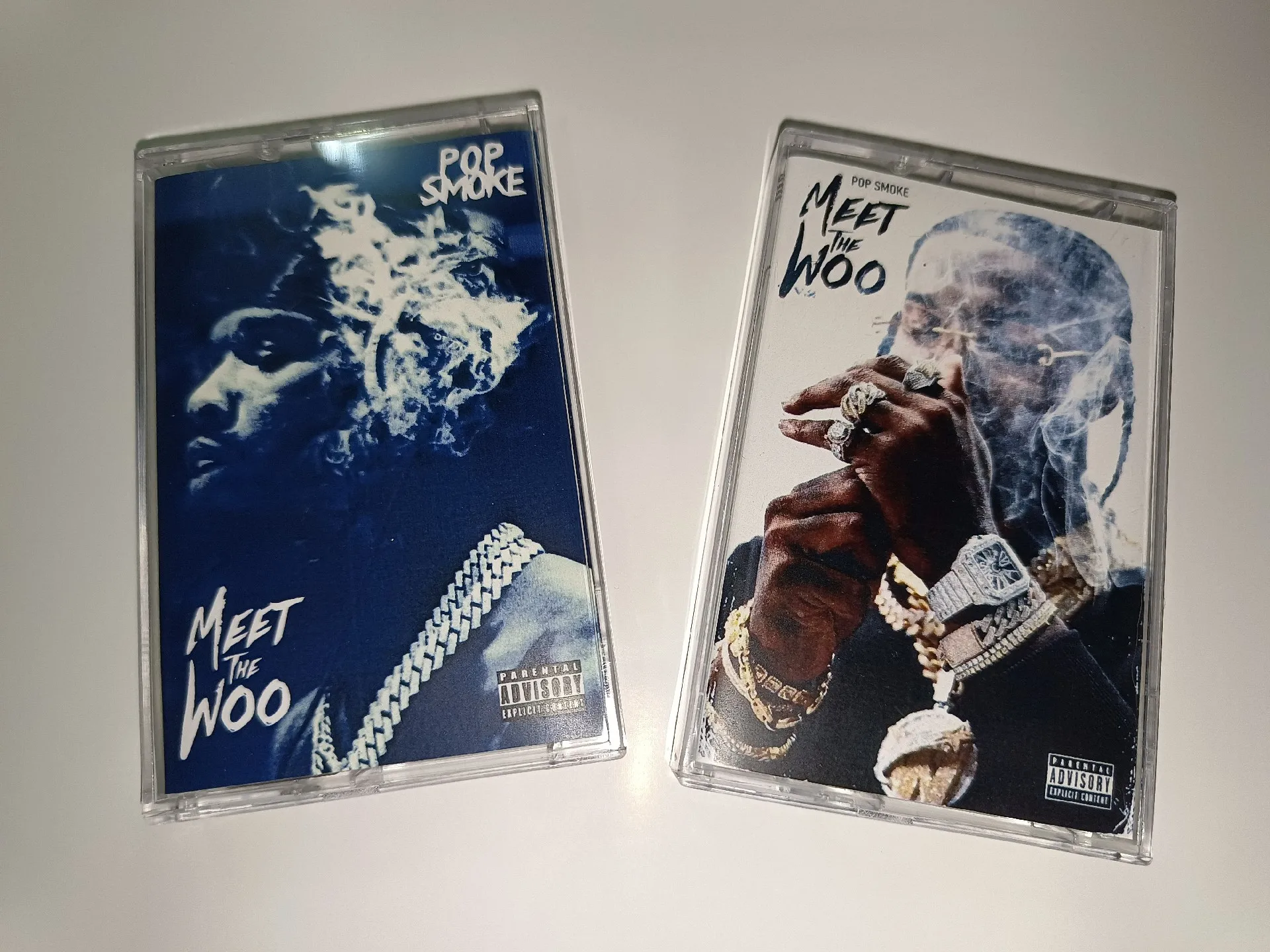 

Pop Smoke Music Tape Meet The Woo 1+2 Album 2pcs Cassettes Cosplay Walkman Recorder Car Soundtracks Box Party Music Collection