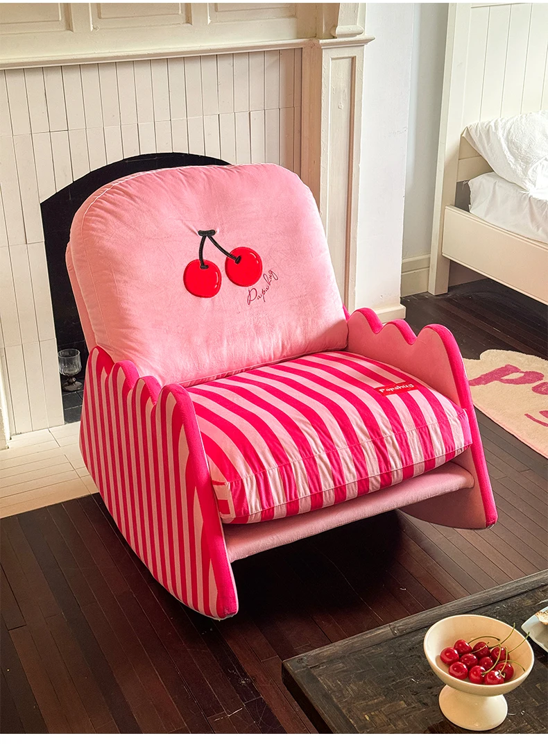 

Lazy rocking recliner cherry rocking chair back chair bedroom chair lazy sofa single sofa