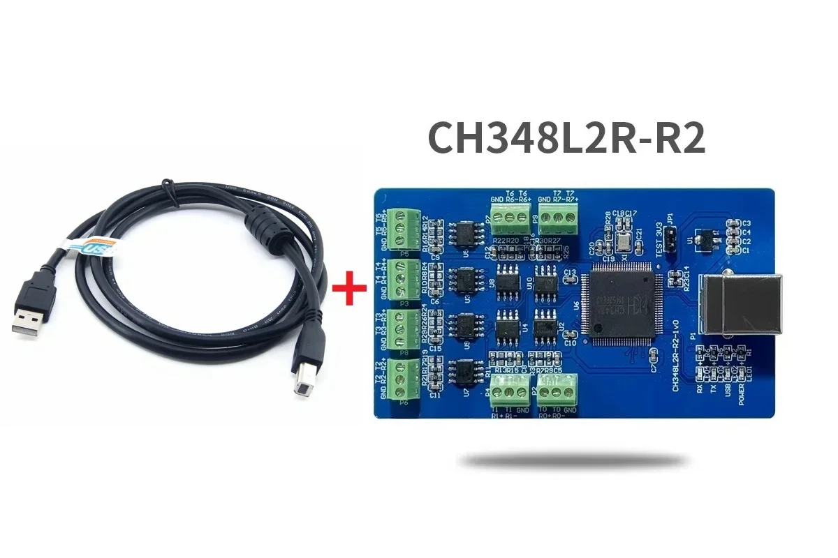 VoltSUSB To 8Ch RS485/USB To 8-Channel RS422 Serial Converter, CH348 High-Speed Interface Chip
