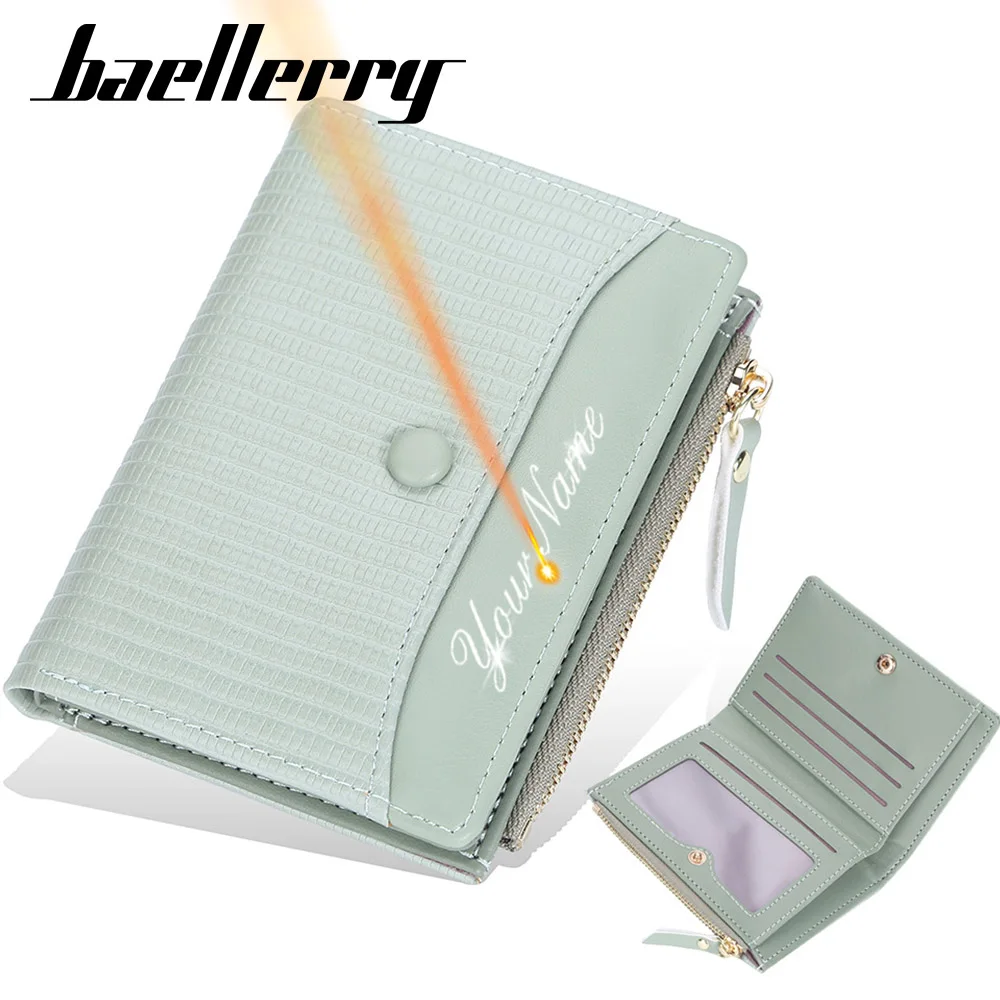 Baellerry Women Short Wallets Mini Top Quality Card Holder Classic Female Purse Zipper Yellow Wallet For Girl