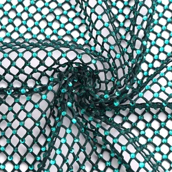 Blue Zircon Rhinestones Mesh Applique Trim Fabric With Rhinestones SS10 Crystal Sewing Trimming Strass Crystal Tape Net For DIY