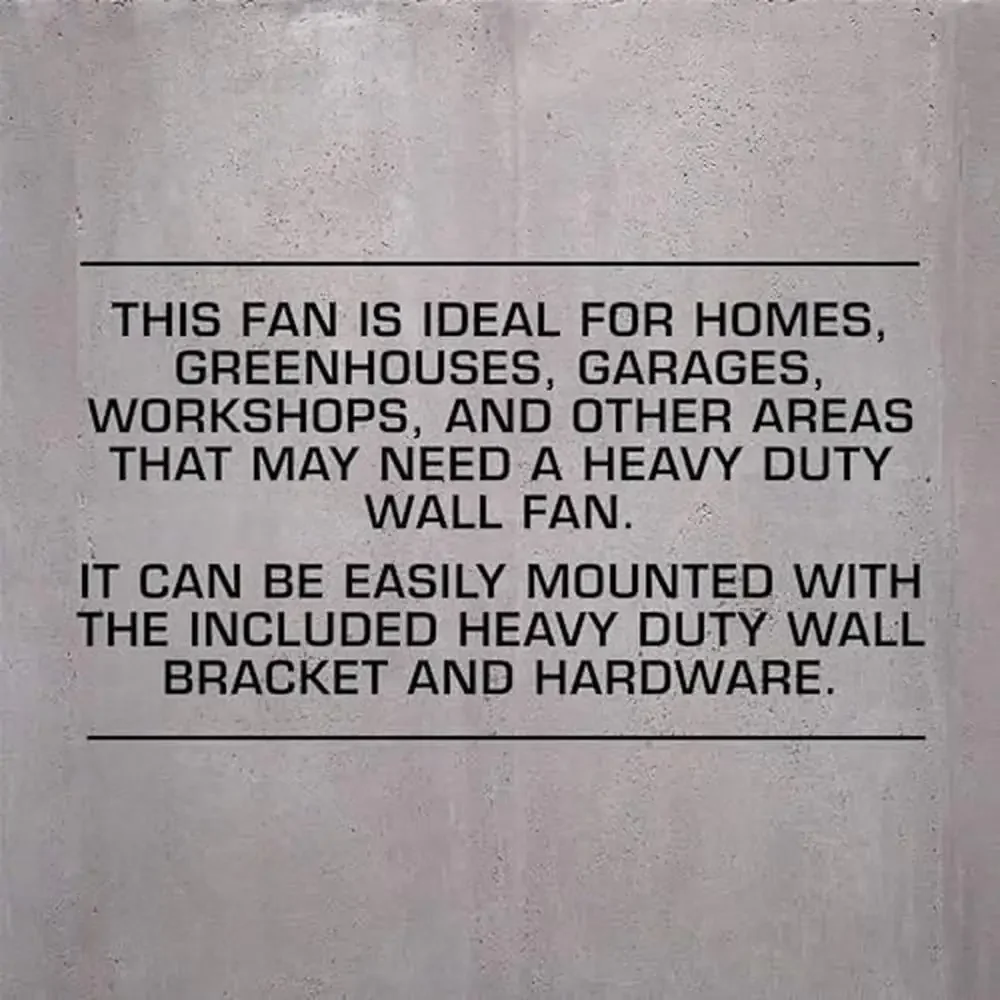 20-дюймовый высокоскоростной осциллирующий металлический настенный вентилятор, 4500 куб. футов в минуту, 1450 об/мин, 3-скоростной поток воздуха, регулируемый наклон, гаражная мастерская, тренажерный зал, дом
