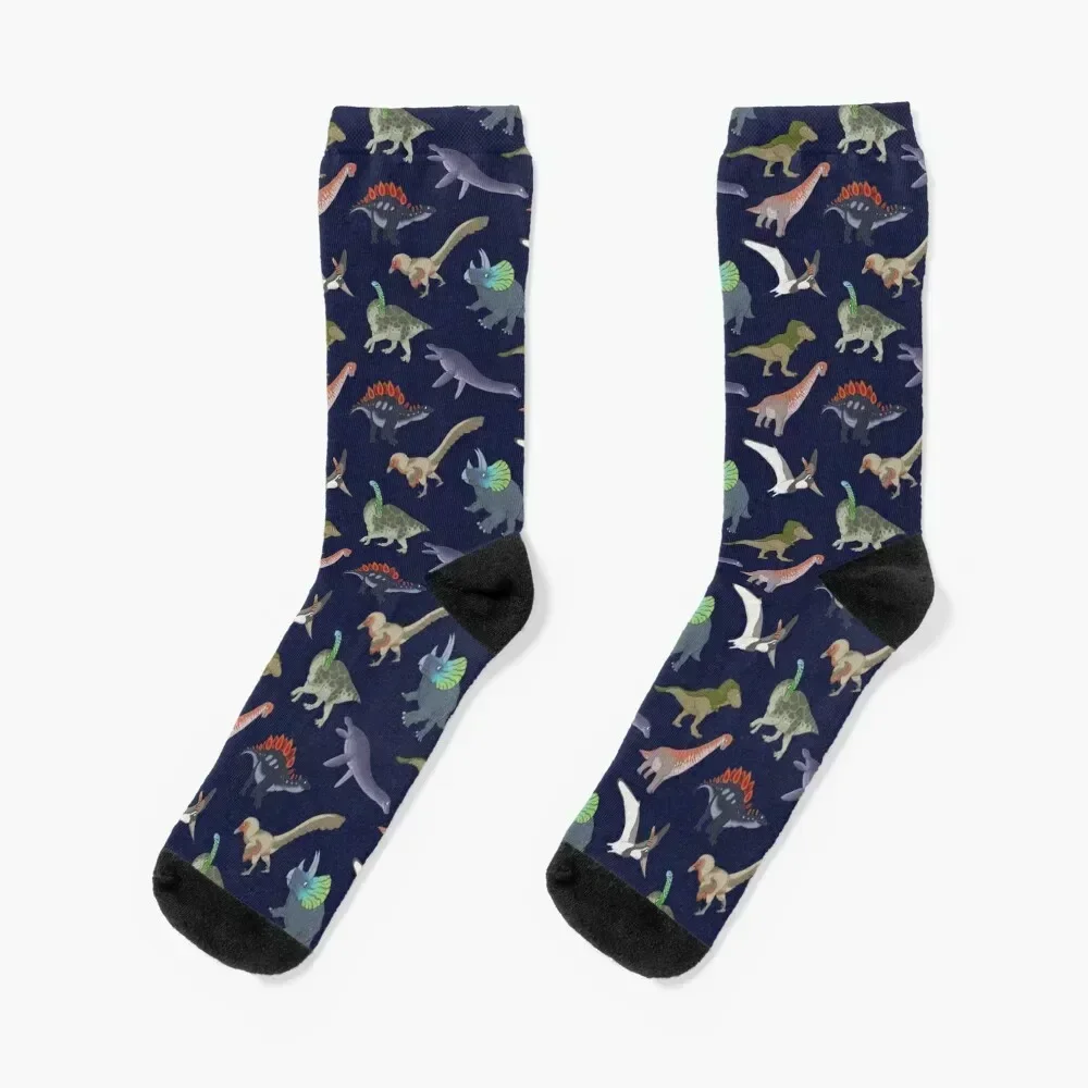 

Mesozoic Reptiles Pattern - Night Socks Stockings man anti slip football japanese fashion christmas gift Male Socks Women's