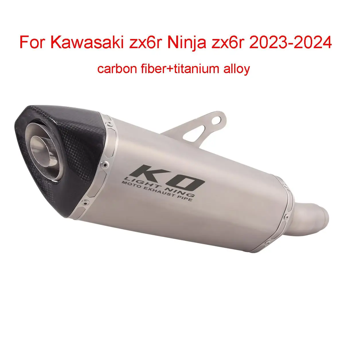 

For Kawasaki zx6r Ninja zx6r 2023-2024 Slip On Motorcycle Exhaust System Muffler Tail Pipe Mid Tube Titanium Alloy Escape