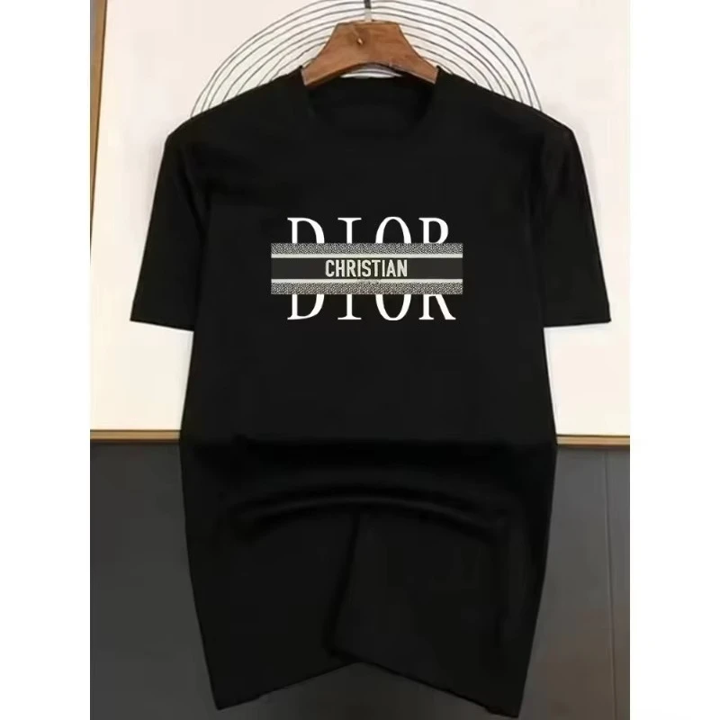 2026 New Trendy Brand Short-sleeved T-shirt Men's and Women's Summer Round Neck Printed Cotton Half-sleeved T-shirt Casual
