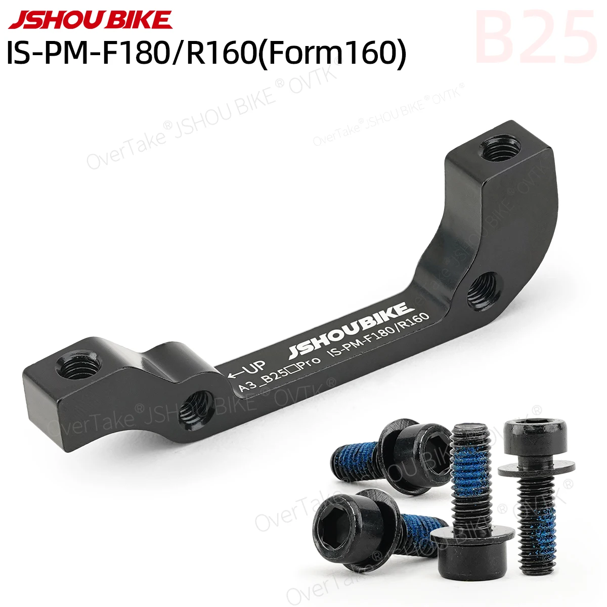 JSHOUBIKE 1/2/4/10/20PCS Disc Brake Rotor Adapter Fork and Frame IS TO PM From 160mm TO 180/160mm Rotor 6066AL MTB Bike parts