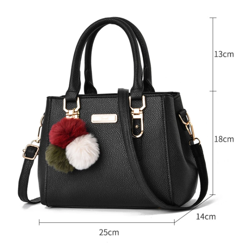 New Korean Version Large Capacity Fashion Handbag, Simple and Practical Shoulder Bags Crossbody Bag, Solid Color Handle White