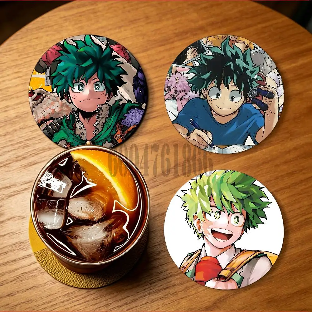 M-Midoriya Izuku Heat-Resistant Pine Coasters Lightweight Sturdy for All Drinkware Easy to Clean
