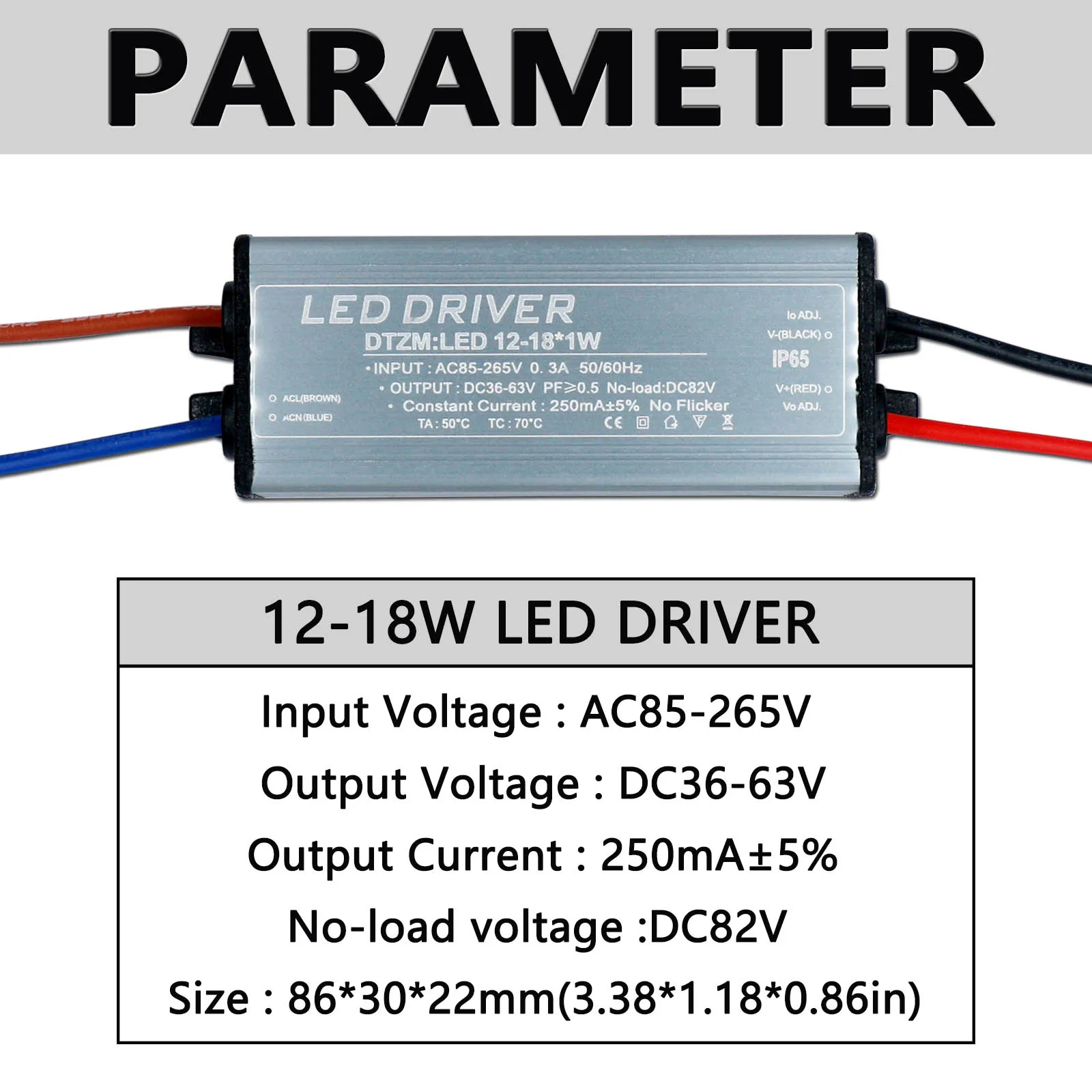 Imagem -05 - Motorista Impermeável do Diodo Emissor de Luz 1w36w para os Transformadores de Iluminação do Controle de Tensão Atual Constante da Fonte de Alimentação dos Leds 85265v