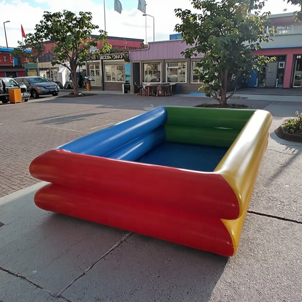 حوض سباحة قابل للنفخ PVC عالي الجودة مخصص لعام 2026 مع طبقة مزدوجة من الألوان الجذابة للعب في الحدائق الملاهي الداخلية والخارجية #5