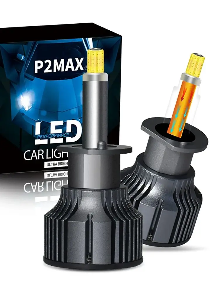 Kupfersäule 6 Seiten 360 LED-Scheinwerferlampen H1 H7 H8 H11 9005 HB3 9006 HB4 9012 HIR2 6000K Super White für Autoscheinwerferlicht