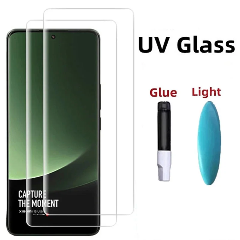 

For Samsung S20 FE S22 S23 Ultra Screen Protector UV Liquid Glue Tempered glass Galaxy S10 S8 S9 Plus Note 10 20 8 9 S21 Film