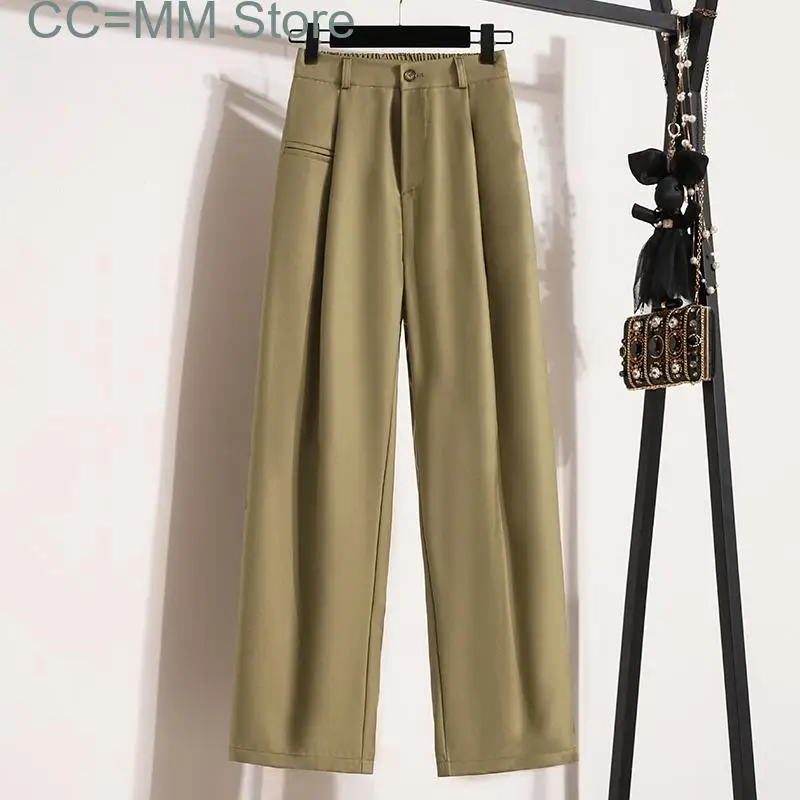 

New Suits Pants for Women Fall Winter High Waist Full Length Straight Pants Office Ladies Elegant Casual Long Pants