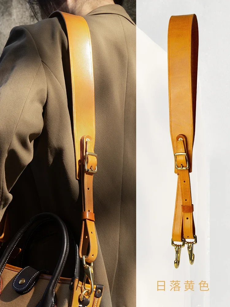 

Bag Strap Crossbody Bag Widened Genuine Leather Handmade Accessories Replacement Strap Vintage Shoulder
