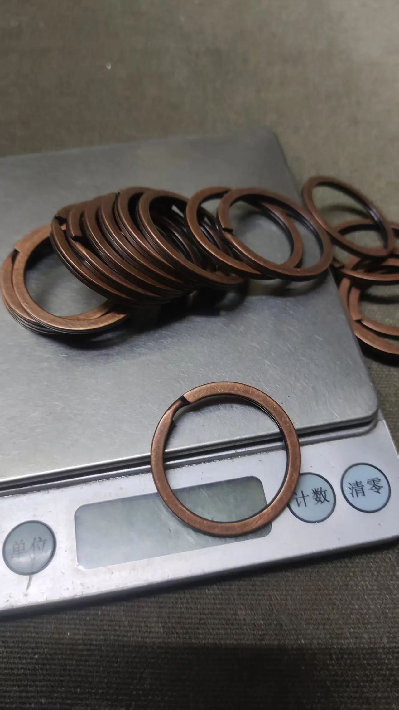 5000 pcs 32mm retro copper Flat round split keyrings Key Rings Chain Bag Dog leash EDC Keyring