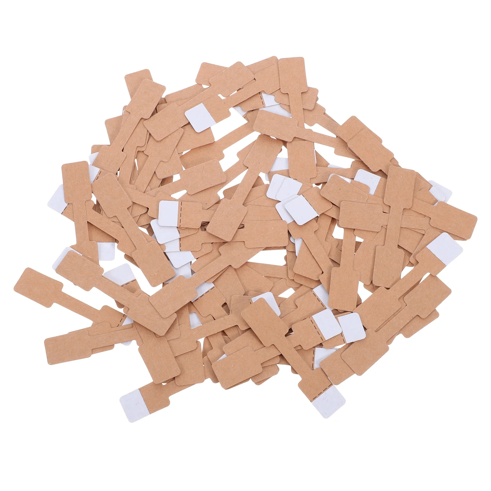 

300pcs Jewelry Sticker Tags Brown Paper Adhesive Labels For Pricing Display Self Adhesive Kraft Stickers Ring Pendant Necklace
