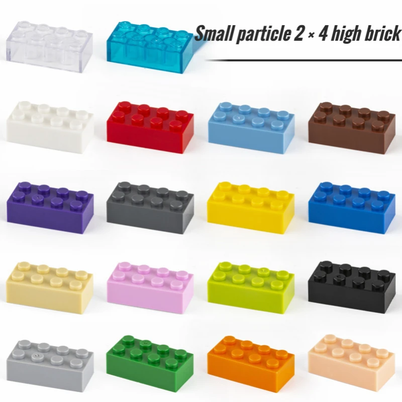 

10pcs DIY Building Blocks Thick Figures Bricks 2x4 Dot Educational Creative Size Compatible Plastic Toys with 3001