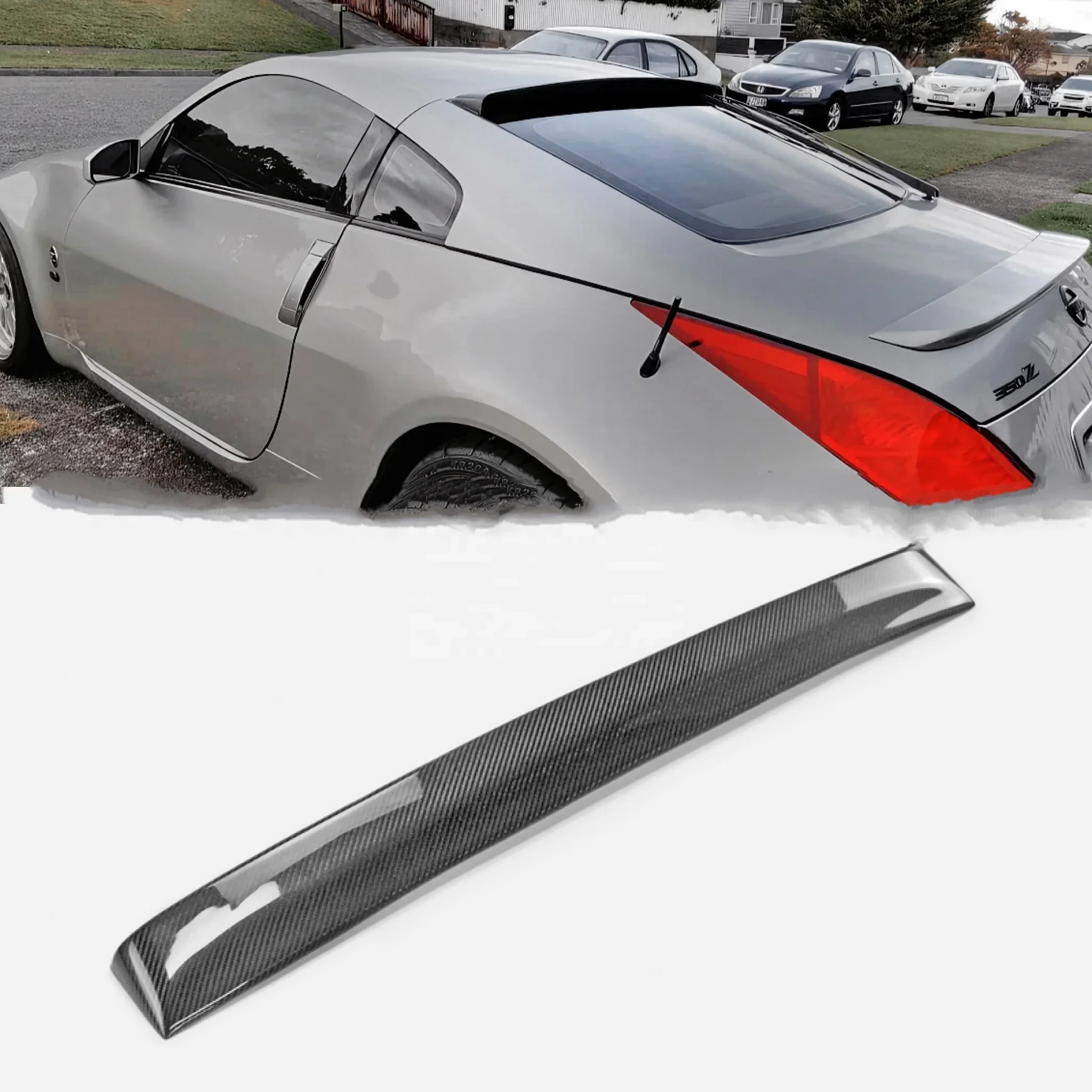 

Fits for Nissan 350z Z33 EPA Type Rear window roof spoiler Fairlady 350z Carbon