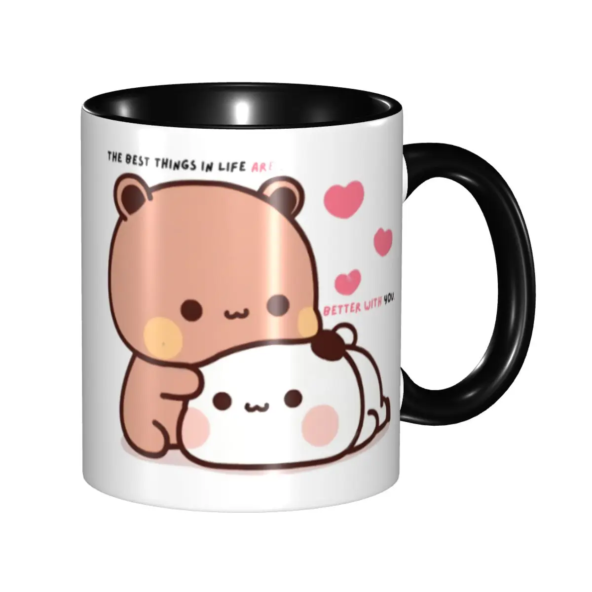 

Personalized Panda Bear And Brownie True Love BUBU DUDU Mug DIY Ceramic Tea Milk Coffee Cup