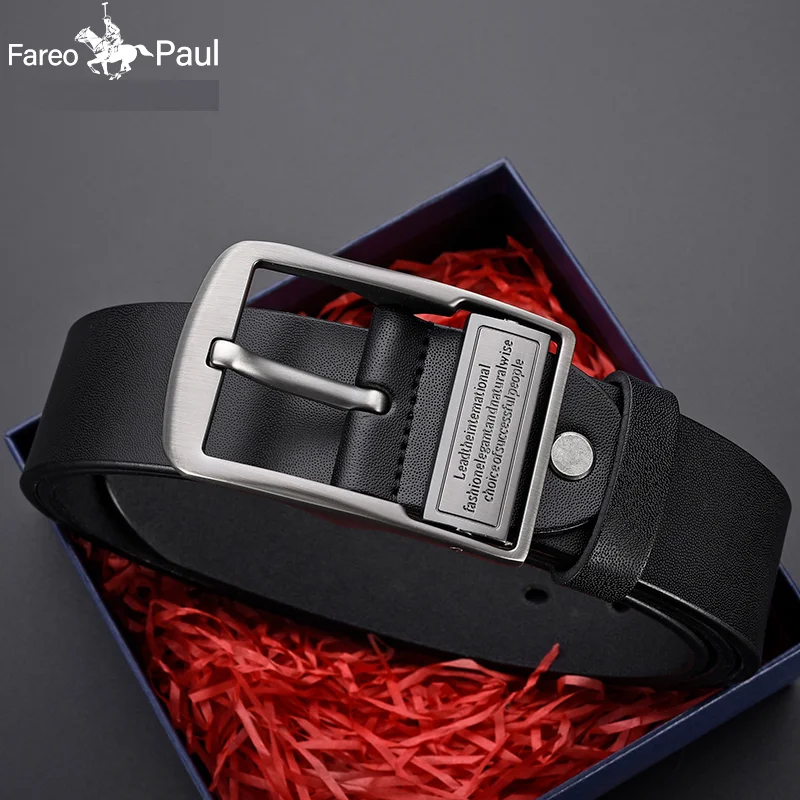 Neue Leder Rindsleder herren Gürtel Mode Metall Legierung Pin Schnalle Erwachsene Luxus Marke Jeans Business Casual Taille Männlich Strap Marke – Detail 1