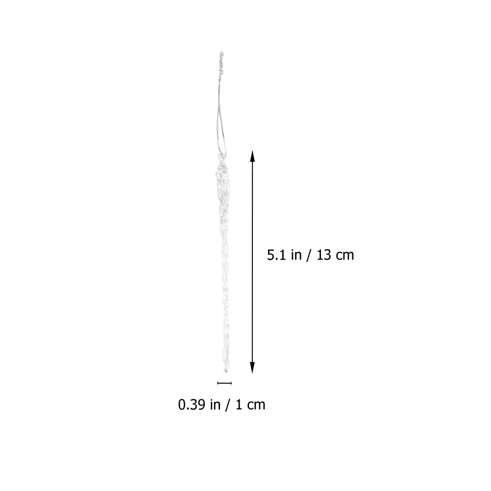 

36pcs Ornament Christmas Tree Pendant Xmas Decor Icicle Pendant Winter Party Decoration Acrylic Icicle Adornment