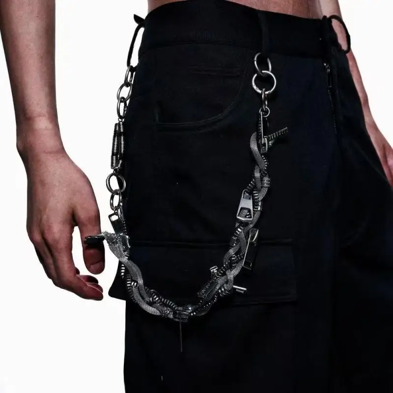 Multi functional punk style jeans pants chain, necklace, handbag chain, three in one fashion accessory