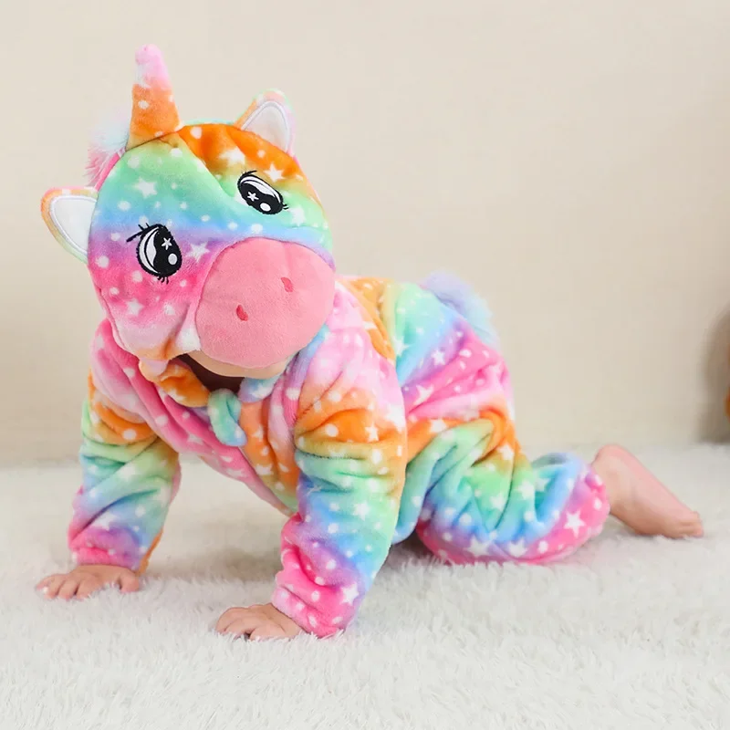 Toddler Infant Dinosaur Costume Flannel Hooded Onesies Soft Animal Romper Outfits Gift Halloween Cosplay Party Creeper Costume