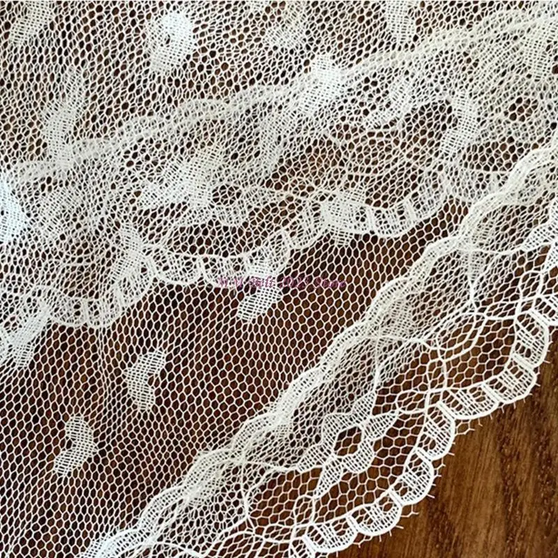 

49ME Stylish Lace Flower Headwrap Triangular Hair Scarf Elegant Bandanas for Women Music Festival Photo Head Accessories