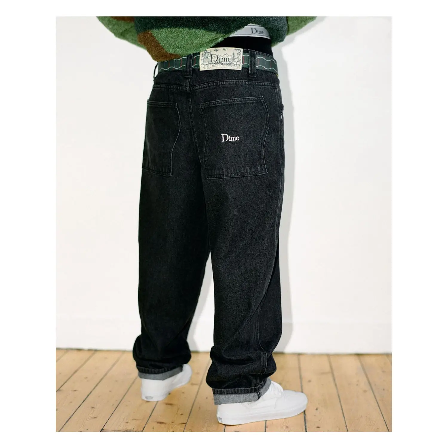 American Street Skateboard Three-dimensional Letter Embroidered Denim Pants with High Street Men's and Women's Styles Y2k Pants