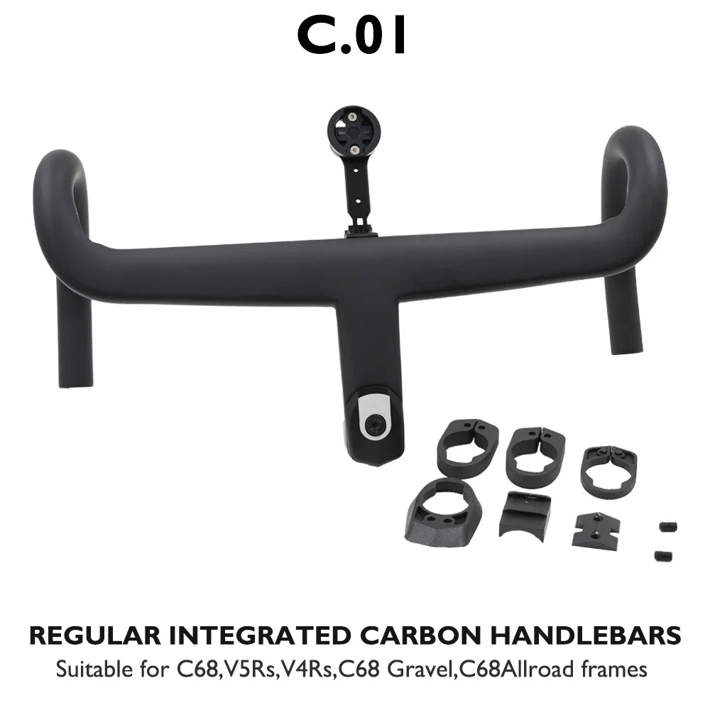 CC.01 Carbonfaser-Integrationslenker für die Serien C68/V5Rs/V4Rs/C68 Gravel/C68 Allroad, 370-430 mm mit Computerhalterung – Detail 13