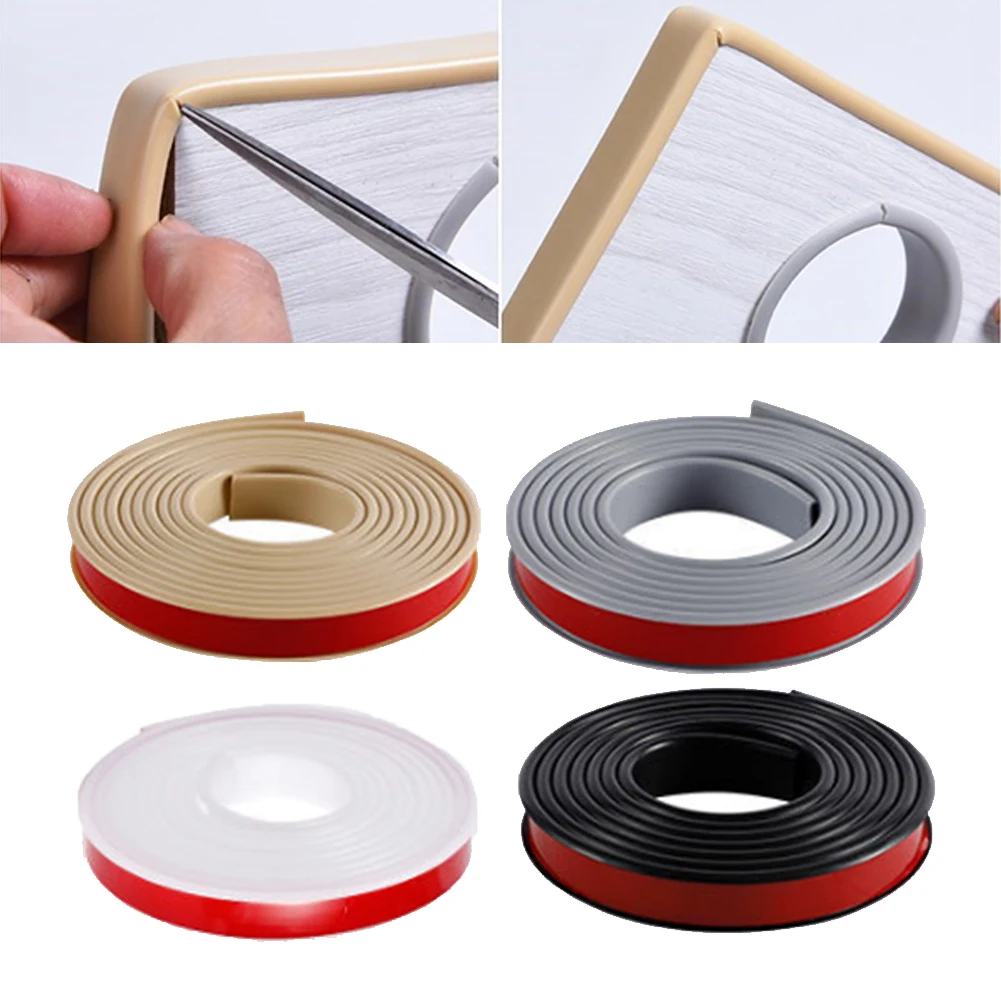 U-Shape Edge Banding Furniture Edge Strip Self Sticker Edging Trim Flexible Edge Protector For Countertop Table Cabinets Shelve