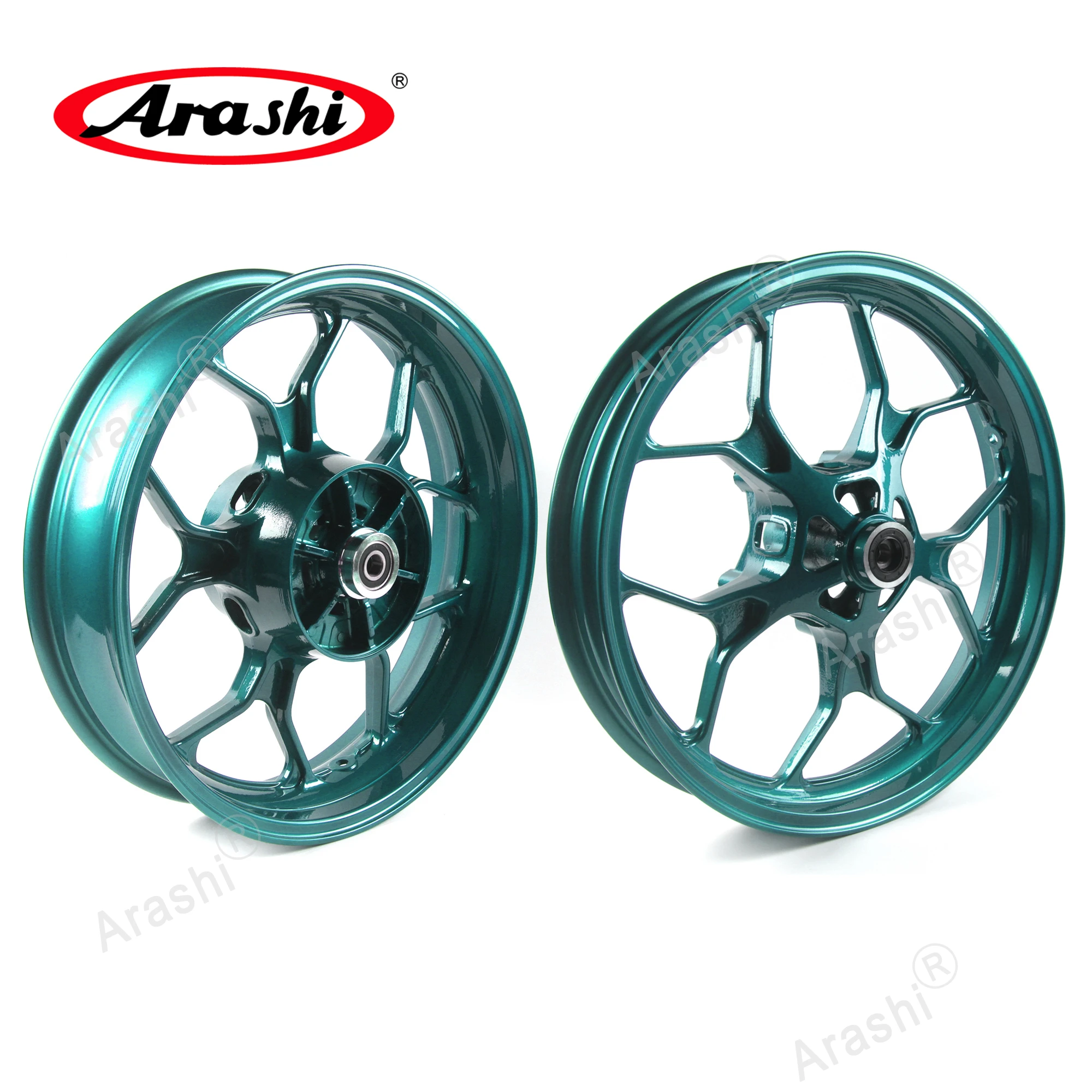 Arashi 17'' Front Rear Wheel Rim Set For YAMAHA 2023 2024 2025 YZF R3 / R25 YZF-R3 / ABS / MT03 / MT25 Motorcycle Tire Hub