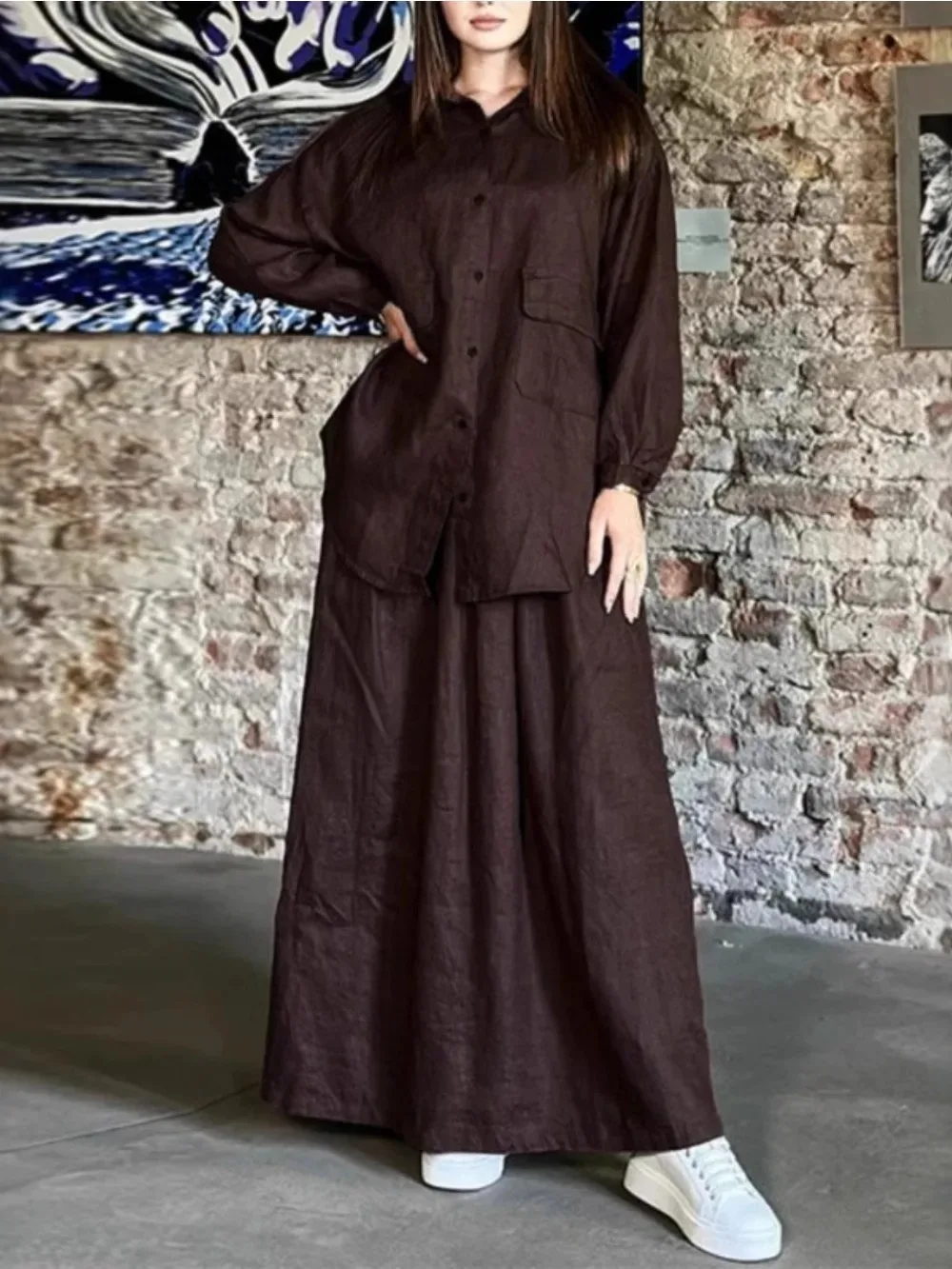 

Eid Women Shirt Skirt Muslim Set Musulman Ensembles 2 Piece Set Shirt Jalabiya Ramadan Dubai Kaftan Arab Long Robe Autumn 2025